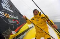 Fran�ois Gabart y Armel Le Cl�ac�h navegan tranquilos por las aguas del Atl�ntico Sur